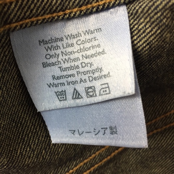 Eddie Bauer Jean Jacket Dark Denim Blue Trucker M - Picture 8 of 8